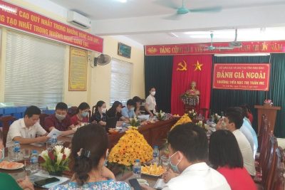 Trường Tiểu học thị trấn Me vui mừng, phấn khởi đón Đoàn đánh giá ngoài của Sở Giáo dục và Đào tạo về kiểm định chất lượng Giáo dục Cấp độ 3 và Chuẩn Quốc gia mức độ 2
